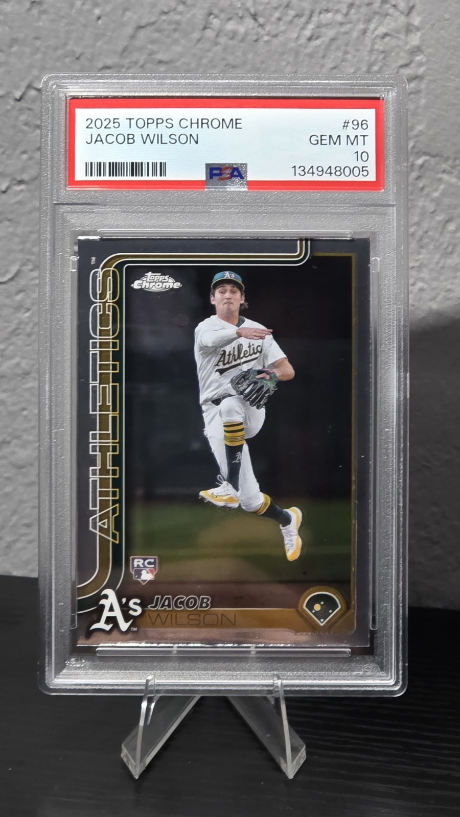 2025 Topps Chrome - Jacob Wilson #96 (RC) PSA 10 ATHLETICS