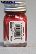 TESTORS PAINT METALLIC RED ENAMEL 1/4oz JAR 7.4ml plastic model car TES1152 NEW