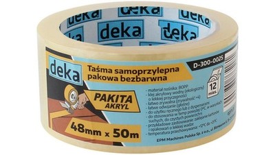 5908235765181 TAŚMA PAKOWA BEZBARWNA 48MM*50M DEKA