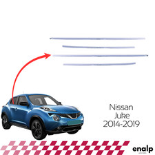 Chrome Windows Frame Trim 4 Pcs For Nissan Juke 2014-2019 Stainless Steel