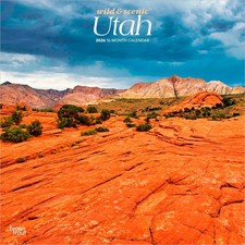 Utah Wild & Scenic | 2026 12x24" (Hanging) Square Wall Calendar | Plastic-Free