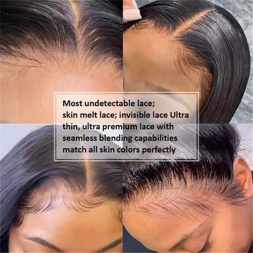 13x6 Lace Front Wigs Human Hair 22Inch HD Transparent Lace Frontal Wigs 220% ... - Picture 9 of 9