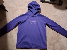 Under Armour Semi Fitted Purple Hoodie Size L Womens. Cold Gear