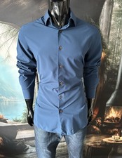 State Liberty Long Sleeve Off Dark Blue Dress Shirt Size Large