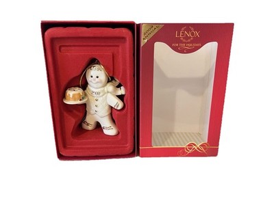 New Lenox Gingerbread Man Ceramic Hanging Ornament 2009 Small 819575