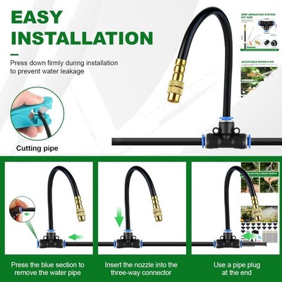 50FT Drip Irrigation System with UV-Resistant Tubing for Healthy Garden Growth