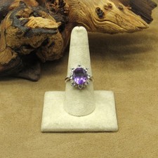 Sterling Silver Amethyst Statement Ring