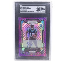 2023 Panini Prizm Jonathan Mingo /49 Rookie RC Auto 10 Purple Power SGC 9