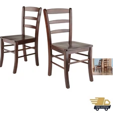 Benjamin Ladder Back Chair, Walnut, Set of 2