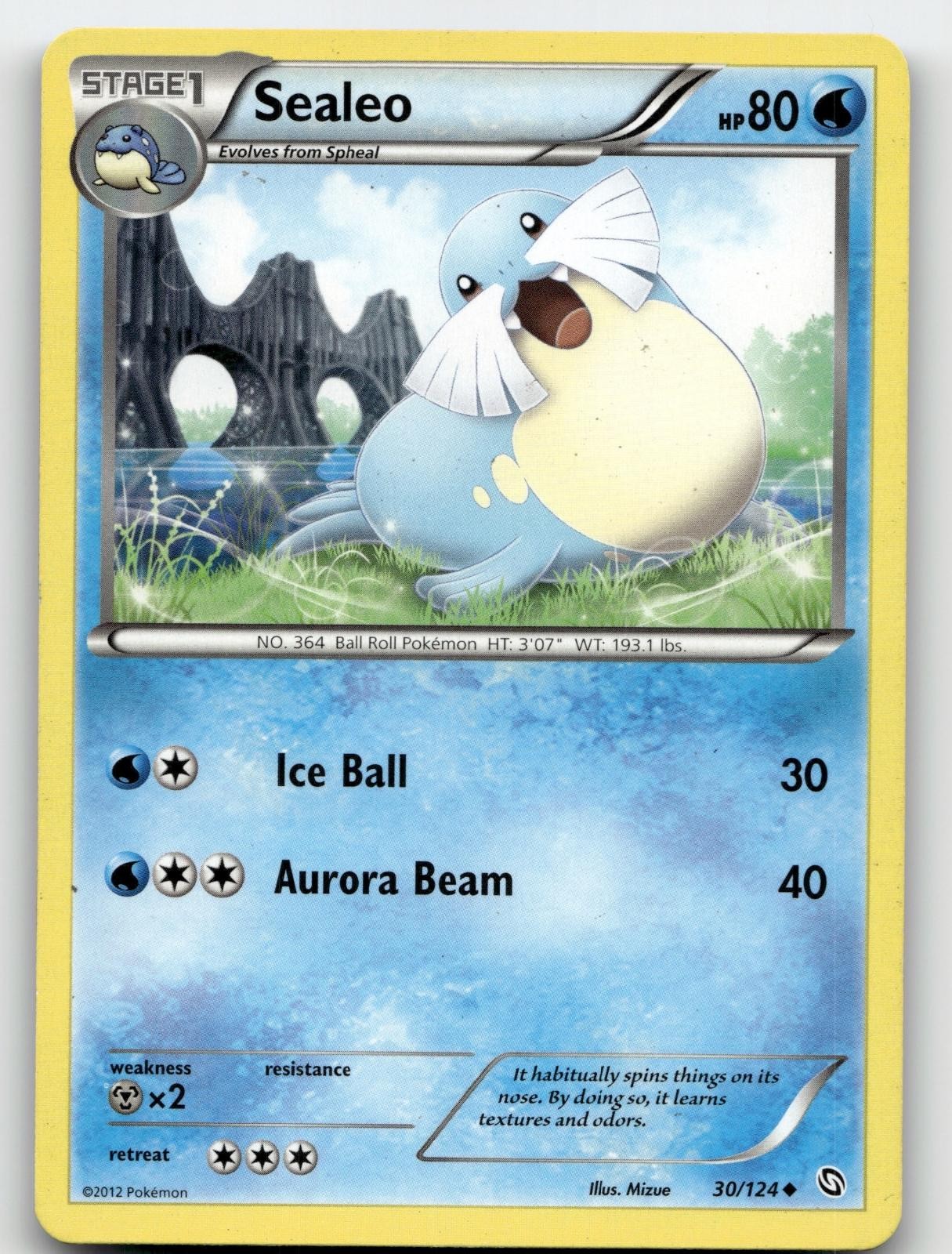 SEALEO 30/124 UNCOMMON DRAGONS EXALTED POKEMON MODERATELY PLAYED