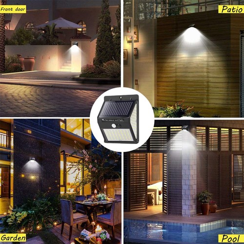 Solar Lights Outdoor, 3 Modes/144 LEDs Solar Motion Sensor Security Lights Wi... - Picture 7 of 8
