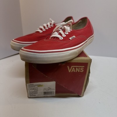 VANS Authentic SKATE SHOES SZ 11 MENS 00497632 Gumsole RED/ White