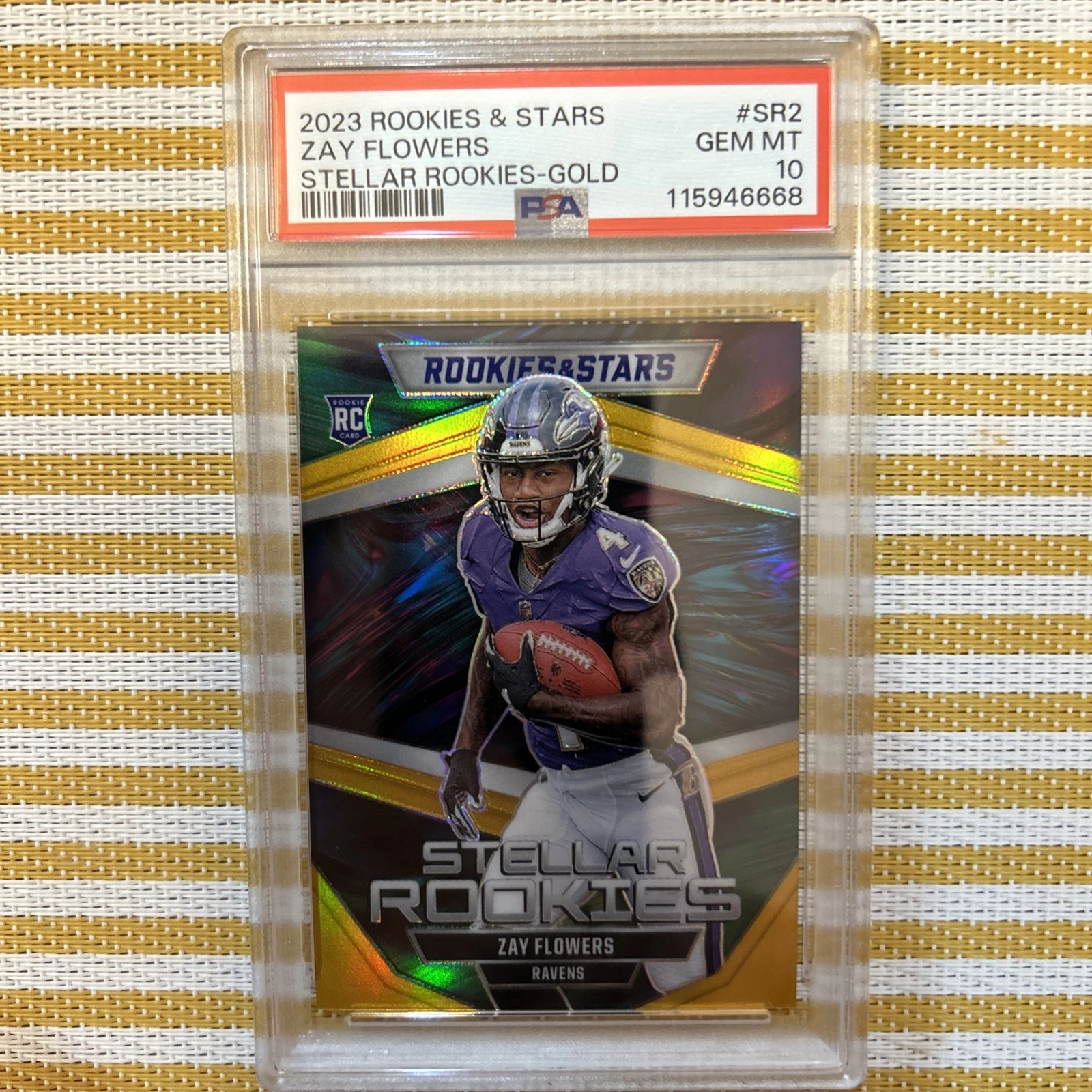 Zay Flowers Panini Rookies & Stars Stellar Rookies #SR2 Gold