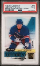Alexis Lafreniere 2020 U.D Synergy Exceptional Futures Gold /449 #AF PSA 9 MINT