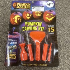 Pumpkin Masters Pumpkin Carving Kit w/ Tools, 15-Piece Set, 10 Patterns