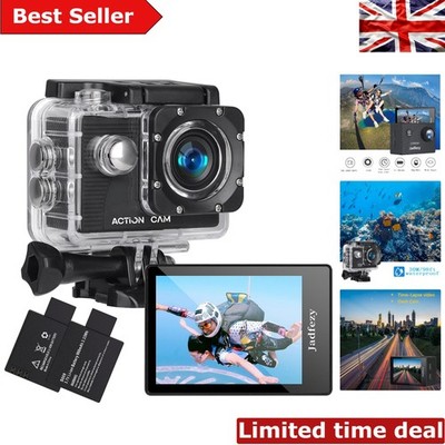 Capture Every Moment: FHD 1080P wasserdichte Actionkamera mit 2x Zoom & Kit