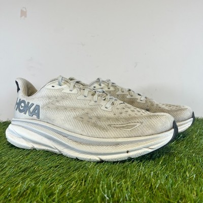 Hoka One One Turnschuhe Größe 11,5 Herren weiß Clifton 9 Fitnessstudio Komfort Laufschuhe