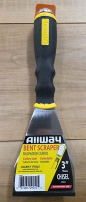 ALLWAY BS3 Soft-Grip Extendable Bent Heavy Duty Scraper with Pole Socket and Ha