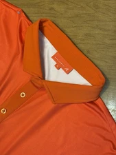 Redvanly Performance Golf Polo Shirt Men’s XL Orange All Over Print