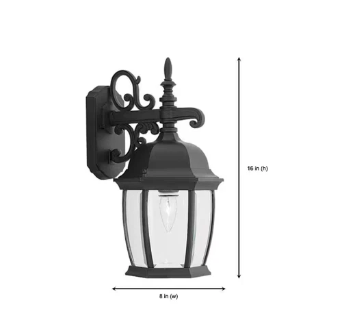 DESIGNERS FOUNTAIN TIVERTON 16 IN 1-LIGHT OUTDOOR LINE VOLTAGE 2421-BK - BLACK - Picture 3 of 3