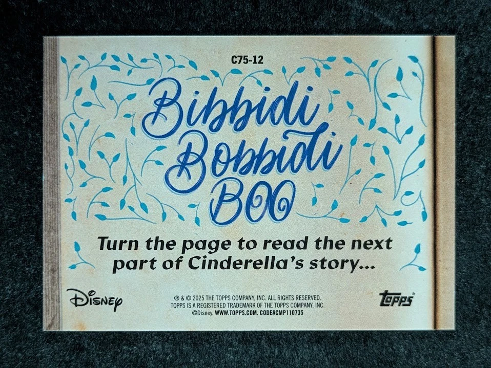 2025 Disney Wonder Topps CINDERELLA'S FAIRY GODMOTHER! 2/5 Red 75th Ann. Story - Image 2 of 3