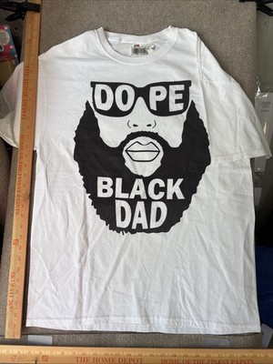 Dope Black Bearded Dad Graphic T-Shirt Men s Size Large