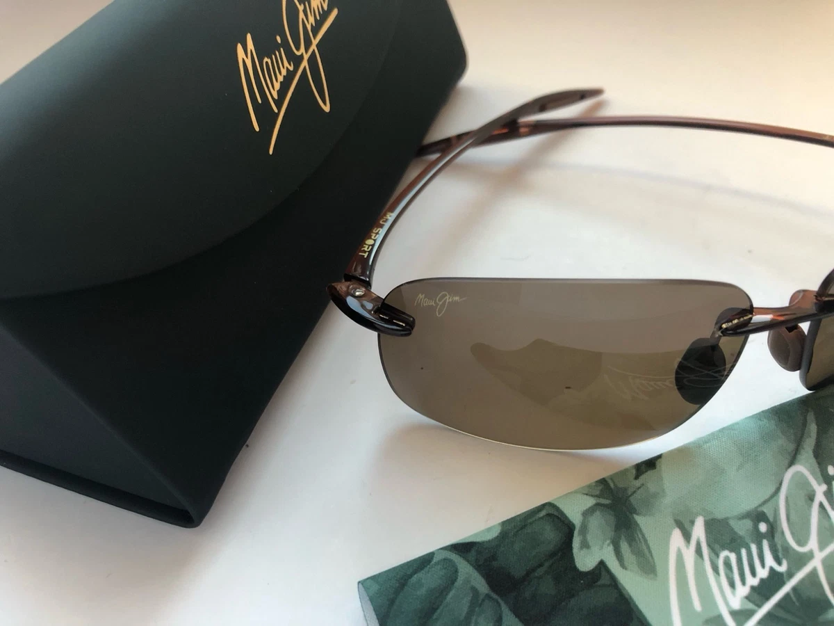Maui Jim Brown Polarized Rimless Sunglasses NEW full inclusion Maui Jim Brown Rimless Sunglasses for Men for sale | eBay main image 2