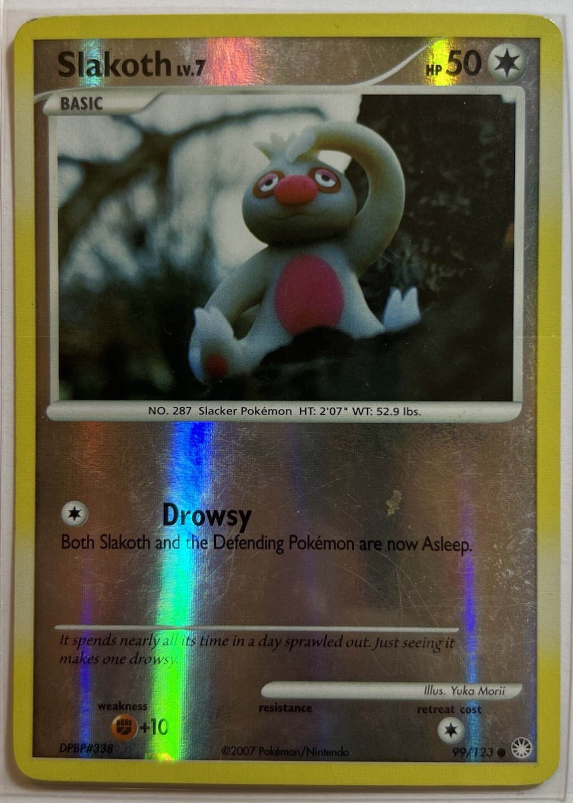 Slakoth 99/123 Mysterious Treasures Reverse Holo Pokemon TCG LP