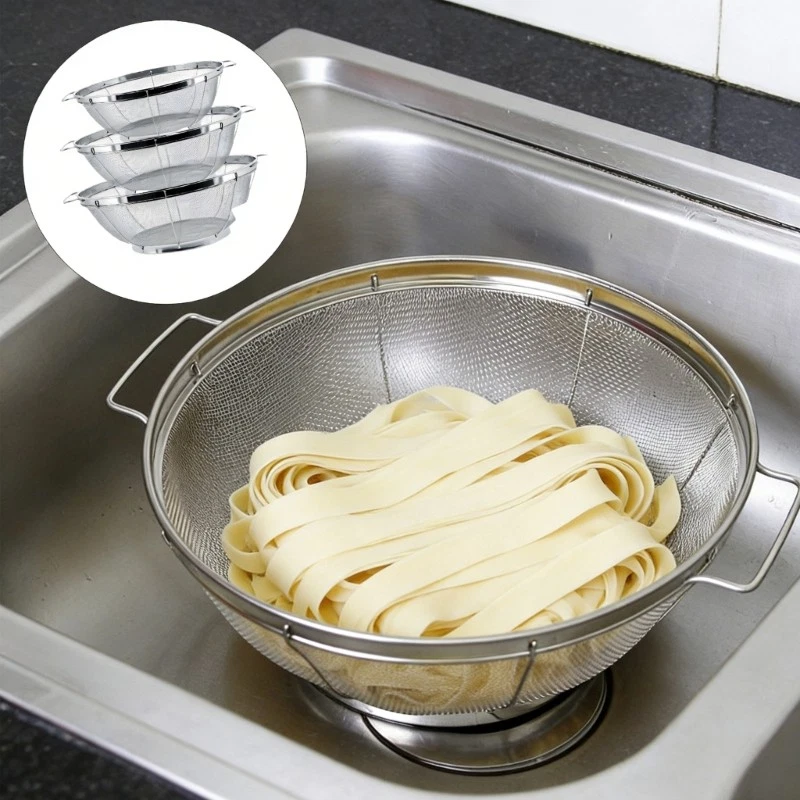 Stainless Steels Strainer For Various Type Mesh Colander with Handle
