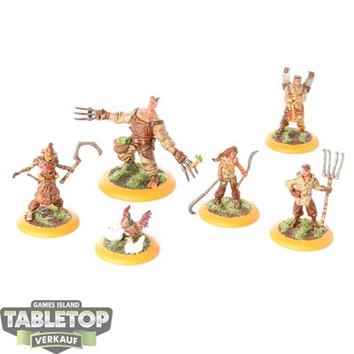 Guild Ball - 6x The Farmers: The Honest Land - bemalt