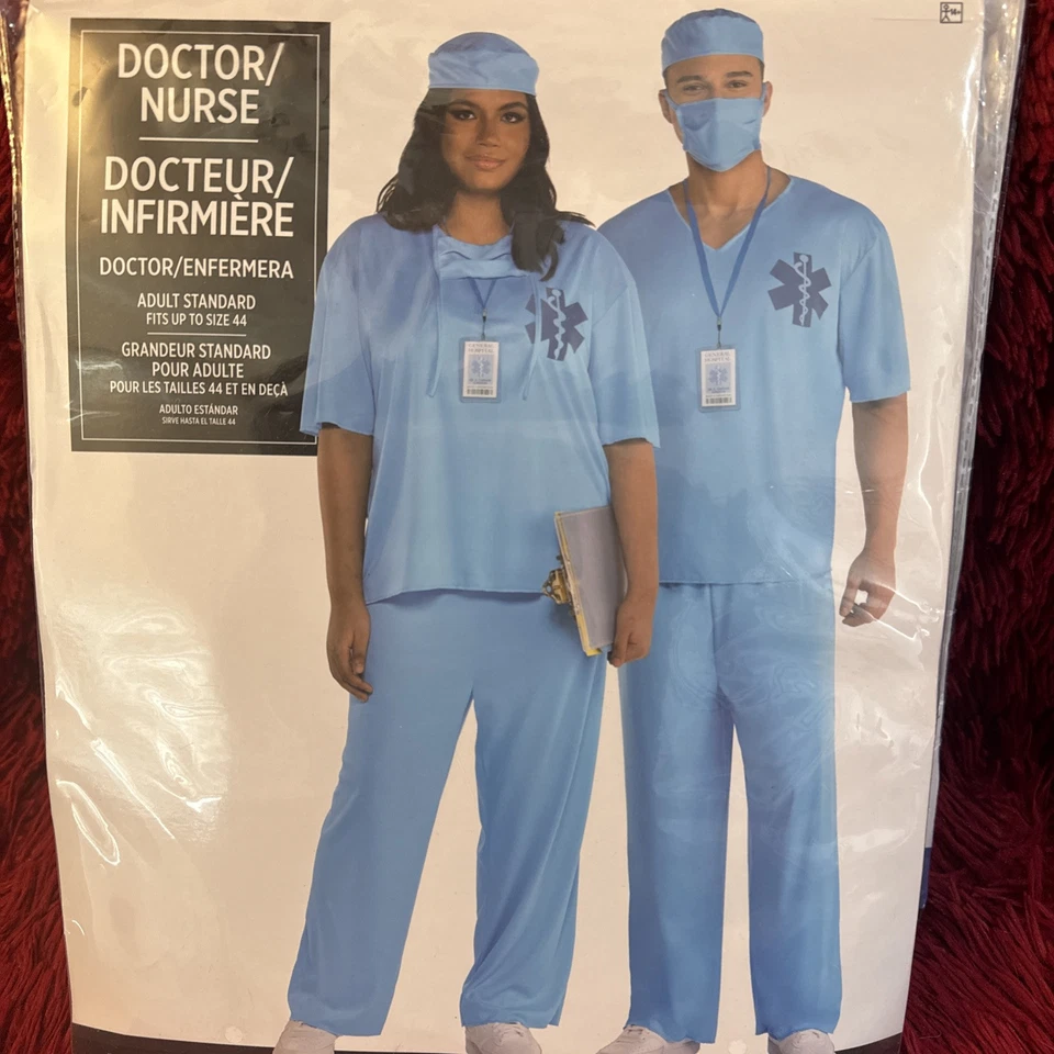 Parejas - Traje Exfoliante Médico/Enfermera Tú mismo Halloween Unisex Disfraces para Adultos Foto 2 de 4