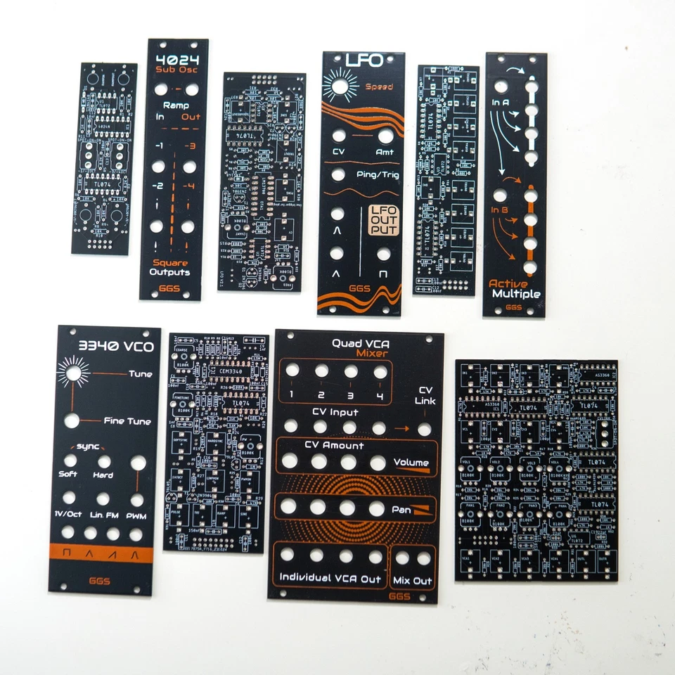 Eurorack DIY B-Ware Bundle: 5 PCB & Panel Kits (Kosmetische Mängel) / Synth