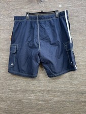 Op Swim Trunks Mens XL Navy Cargo Pocket Elastic Waist Lined Mesh Quick Dry