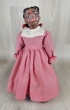 Vtg Magge Head Porcelain Doll Peach Blossom 14" African American Girl HTF Marked