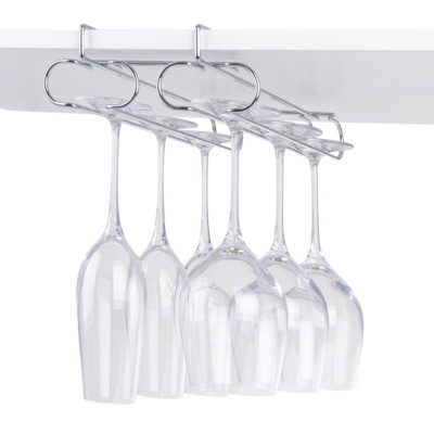 Slots Wine Glass Holder Wall Hanger Hanging Bar Storage Rack