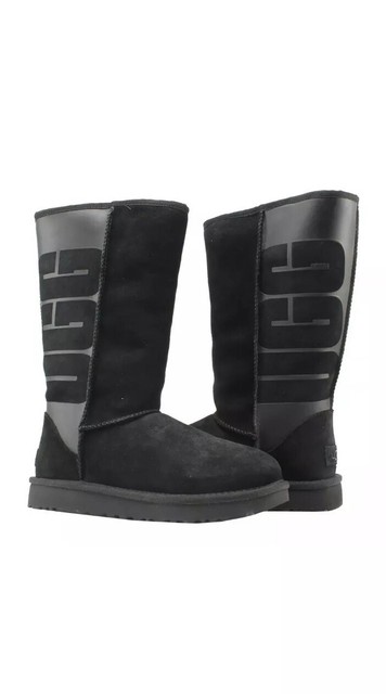 ugg women's black classic tall ugg rubber boots