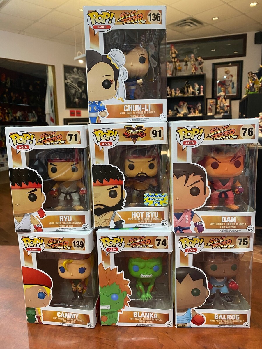 Funko Pop Street Fighter DAN76 CHN136 Ryu71 Blanka74 Balrog75