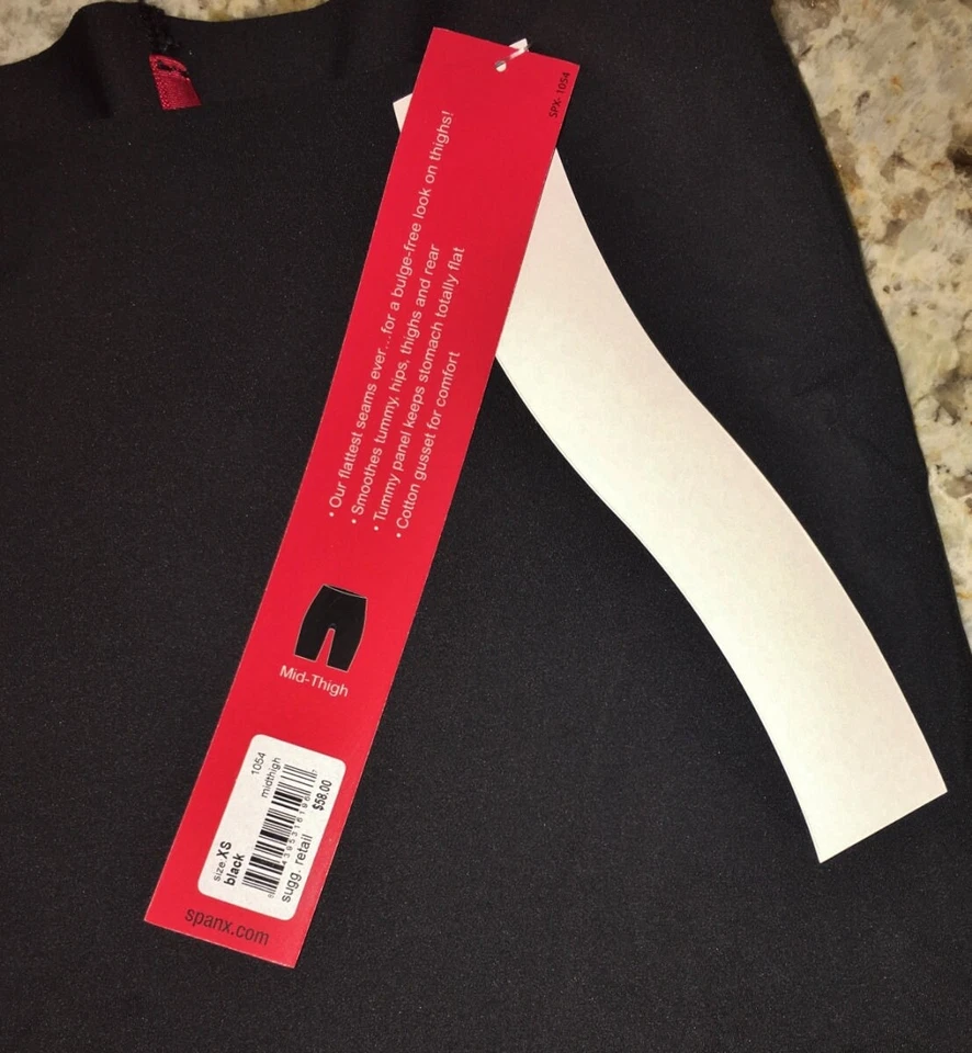 SPANX ThinStincts Medio Muslo Delgado Control Firme NEGRO Modelador NUEVO Para Mujer Talla XS Foto 4 de 4