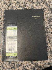 2024 AT-A-GLANCE 9" x 11" Monthly Planner Black 70-260-05-24 