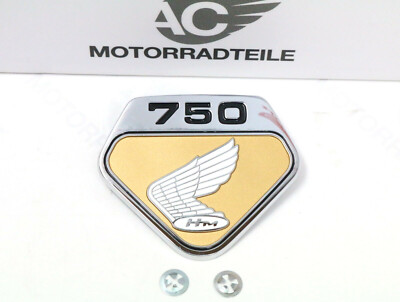 Honda CB 750 Four K0 sandcast sandguss Emblem Seitendeckel Links + Clip