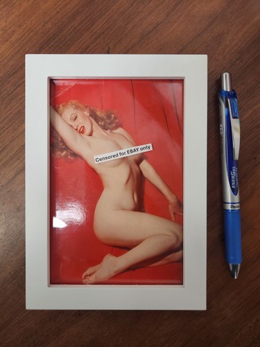 Framed MARILYN MONROE Nude Playboy Centerfold 1953 Repro Risque 4" x 6" Postcard eBay