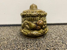 Vintage Green Grease Jar. Made In Japan.