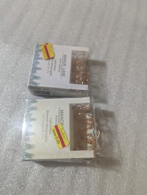 LOT OF 2 MANOR LANE LED SHIMMER STRING LIGHTS NEW 1 package Damaged Items New