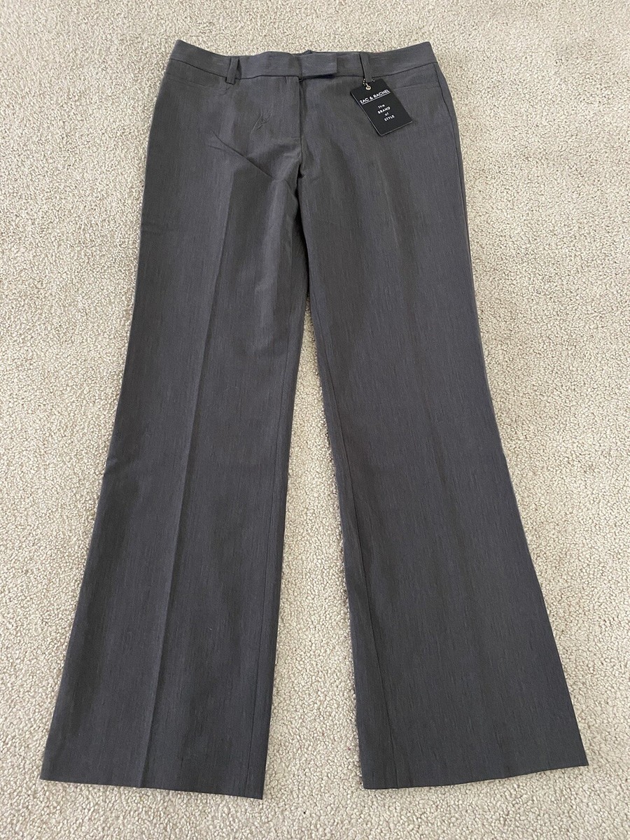 NWT ZAC \u0026 Rachel Womens 8 Dark Gray Modern Fit Boot Cut Dress Pants | eBay