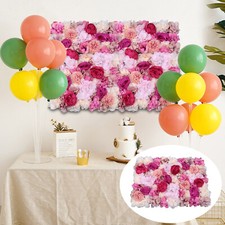 40 60cm Artificial Flower Wall Panels Fuchsia Rose Floral Backdrop Wedding Decor
