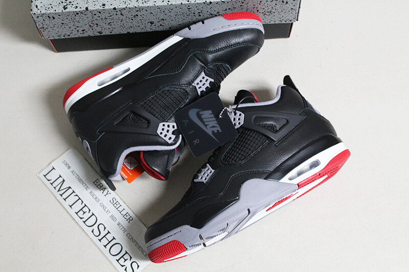 Nike Air Jordan 4 Retro Bred Reimagined Black Fire Red