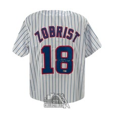 Ben Zobrist 2016 WS MVP Autographed Chicago Custom White Baseball Jersey - BAS