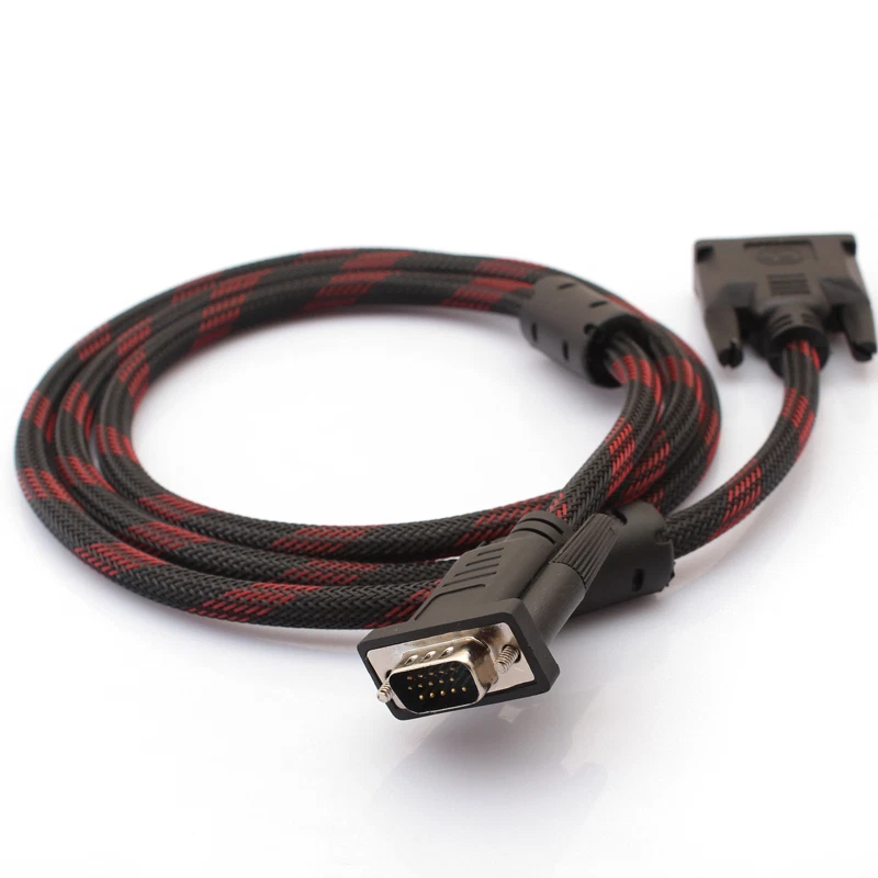 5FT/1.5M DVI-I Dual Link (24+5) Male to VGA Male Video PC Monitor Cable Cord - Image 4 of 4