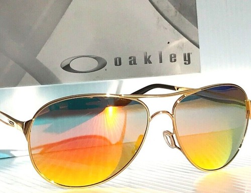 NEW Oakley CAVEAT Polished Gold Aviator POLARIZED Galaxy Ruby Sunglass 4054 - Picture 11 of 12