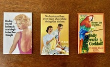 Metal Fridge Magnets Funny Trendy Sayings 2 x 3 Fun Gag Gifts Lot of 3